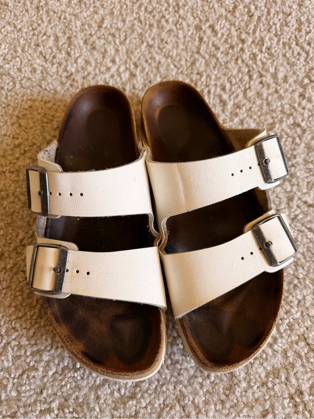 Birkenstock White Double Strap Sandals